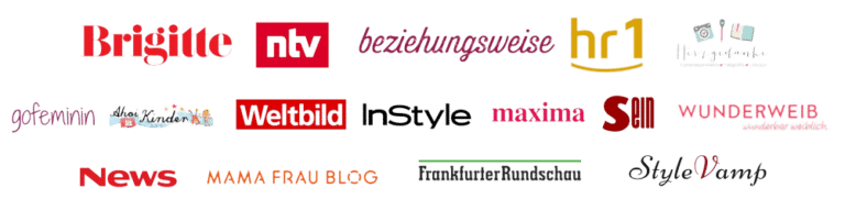 Bekannt aus: Brigitte, ntv, hr1, gofeminin, Weltbild, InStyle und mehr